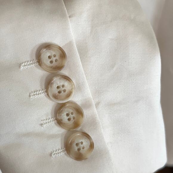 CHLOE Antilope Cotton One Button Blazer Jacket Off White Cream {YY11} - Picture 8 of 8